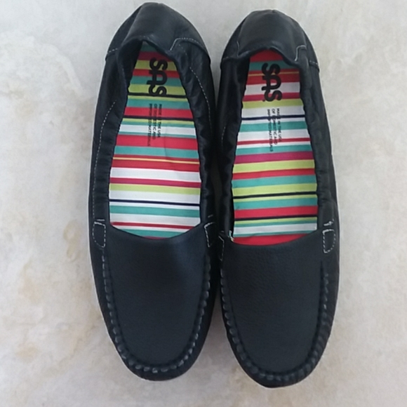 SAS women's black slip on skimmers shoes size 8 N - Picture 3 of 4